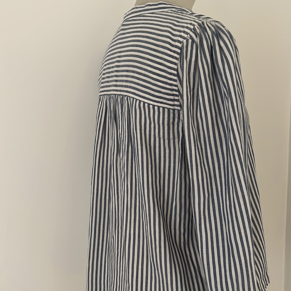 Madewell Puff-Sleeve Button Down Stripe - Picture 8 of 12